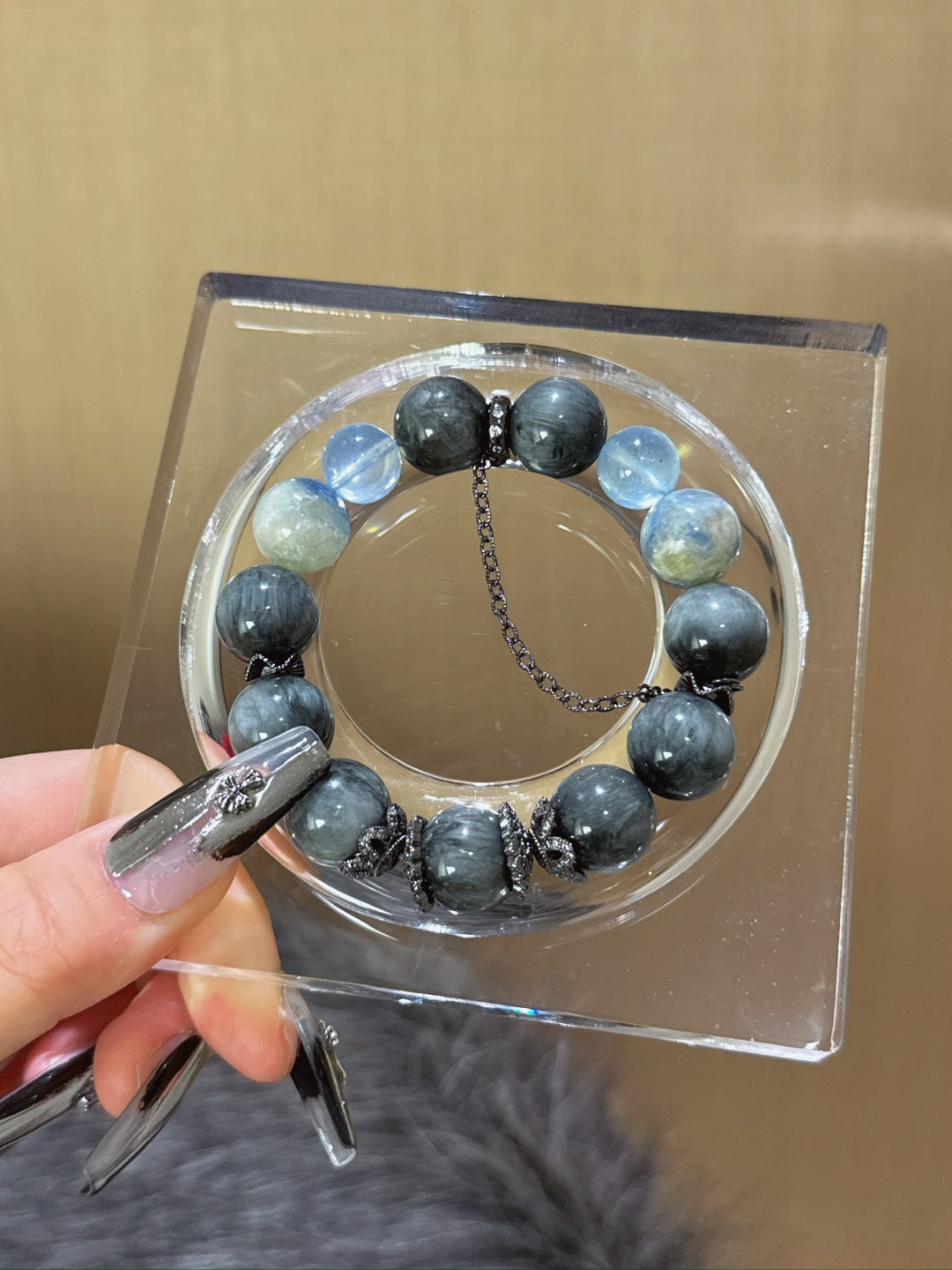 ▫️▪️ Eagle eye aquamarine bracelet